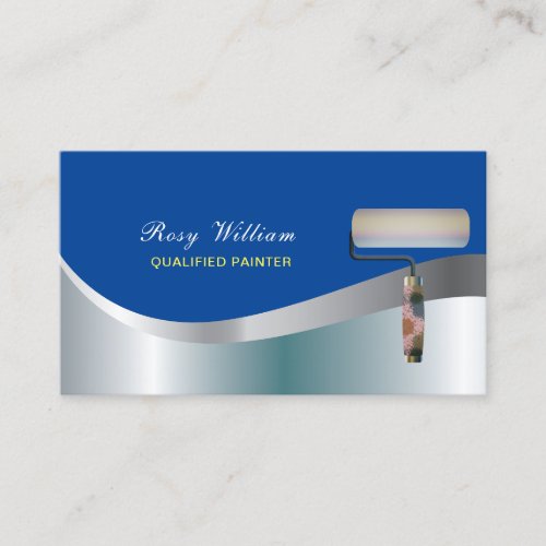 Blue theme Professional Qualified Painter  Business Card