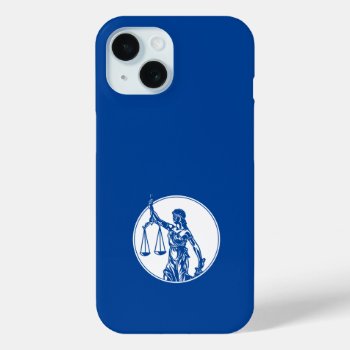 Blue Themis | Temida Iphone 15 Case by BestCases4u at Zazzle