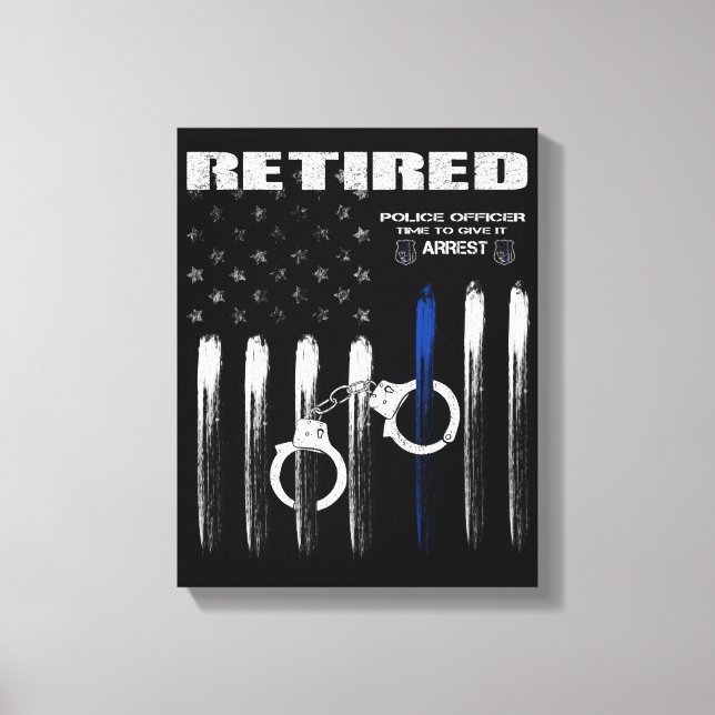 Blue Thin Line Grunge Canvas Print (Front)