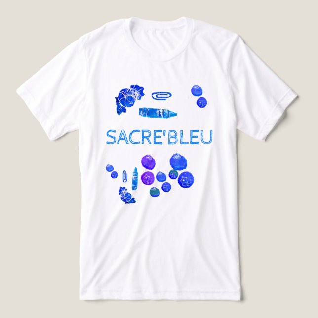 Blue Things Art Print Tri-Blend Shirt (Design Front)