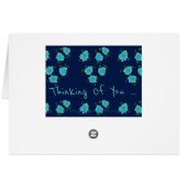 Blue Thinking Of You Cards (Back Horizontal)