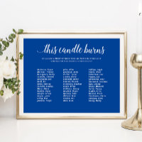 Blue This Candle Burns Class Reunion Memorial