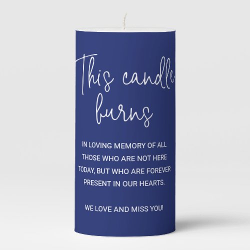 Blue This Candle Burns In Loving Memory Wedding