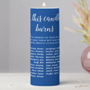 Blue This Candle Burns School Reunion Memorial