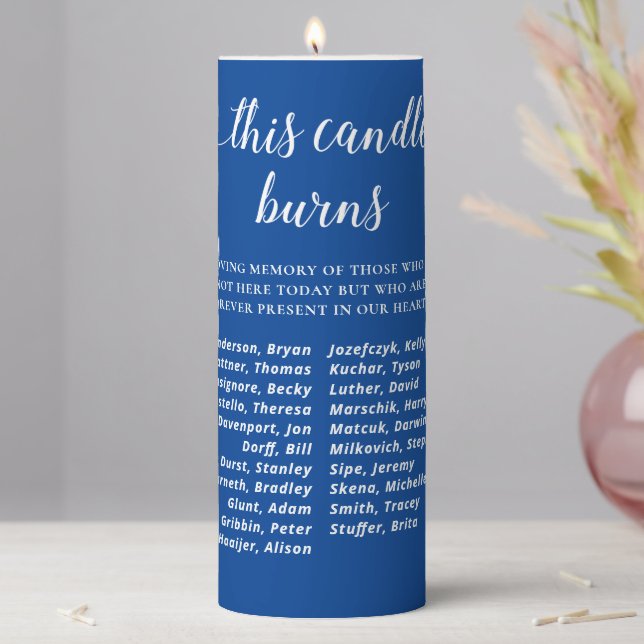 Blue This Candle Burns School Reunion Memorial (In Situ)