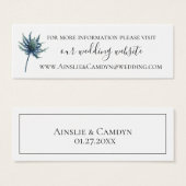 Blue Thistle Botanical Wedding Website (Front & Back)