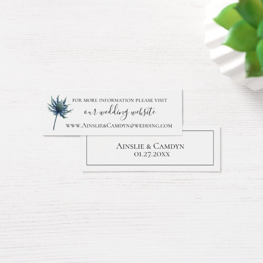 Blue Thistle Botanical Wedding Website (Desk)
