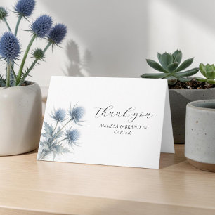 Blue Thistle Scottish Floral Wedding Thank you