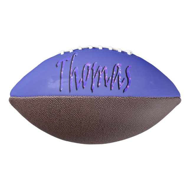 Blue Thomas Name Logo, Football (Rotated 270)