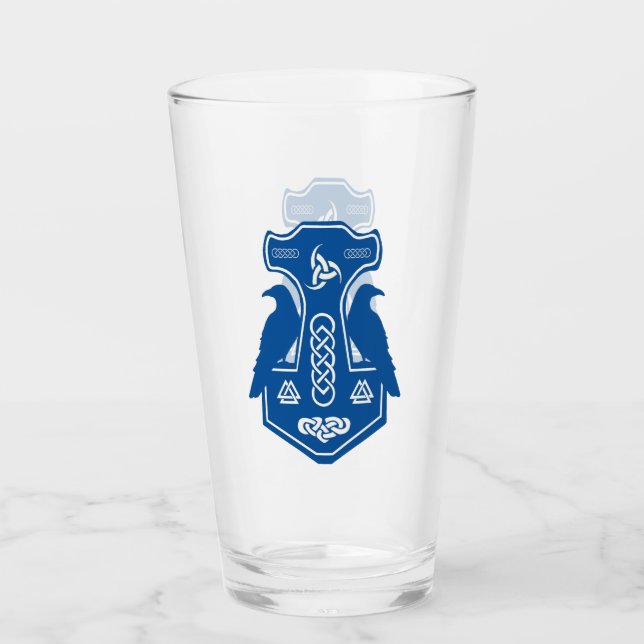 Blue Thor's Hammer Glass (Front)