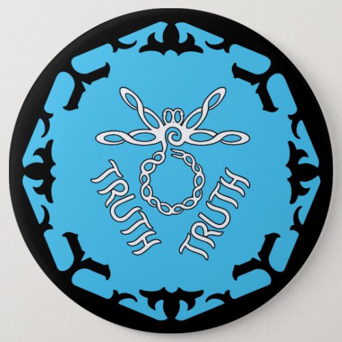 Blue Throat Chakra Truth Dragonfly Button