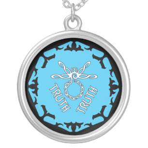 Blue Throat Chakra "Truth" Dragonfly Silver Plated Necklace