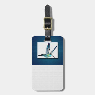 Blue Throated Hummingbird Luggage Tag
