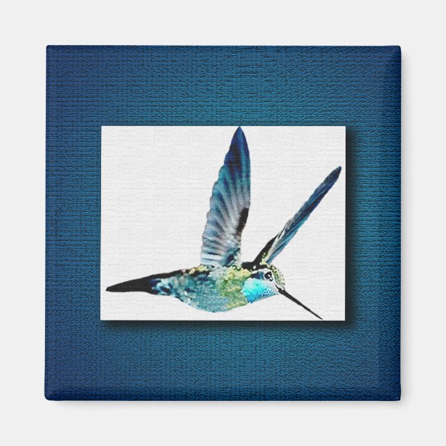 Blue Throated Hummingbird Magnet (Front)