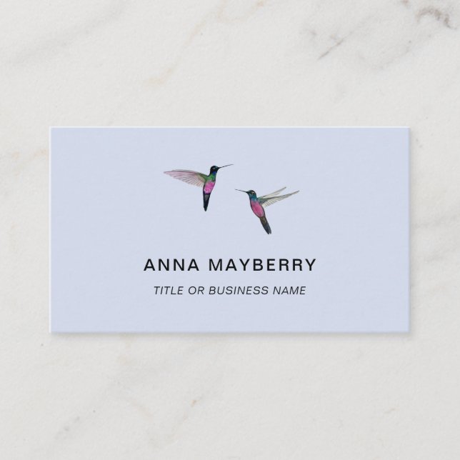 Blue-throated Starfrontlet Hummingbirds Business Card (Front)