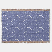 Blue Throw Blanket for dogs lovers