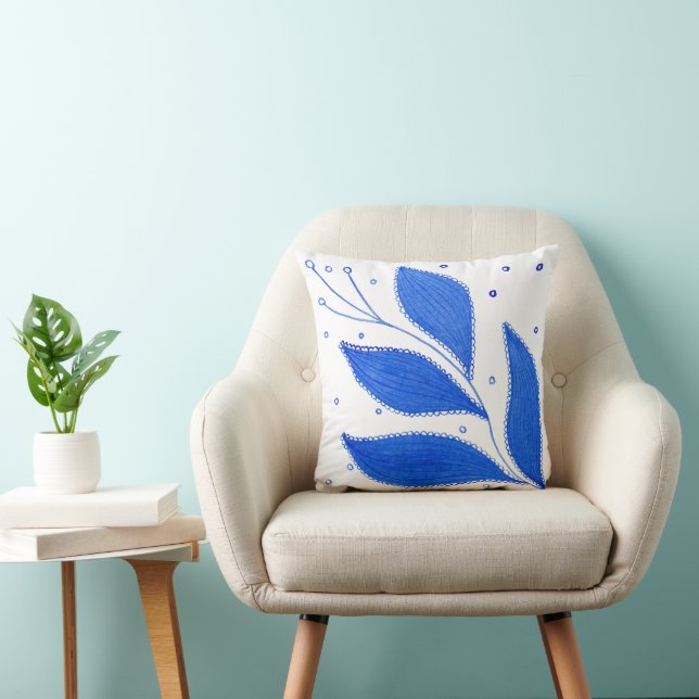 Blue Throw Pillow (Chair)