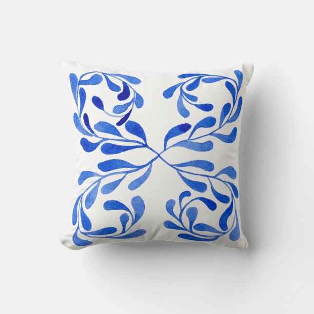 Blue Throw Pillow (Front)