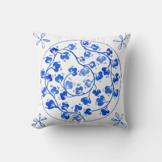 Blue  throw pillow