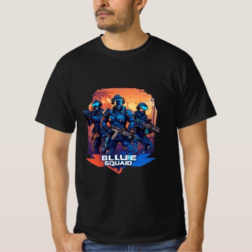 Blue Thunder Squad Gear _ Level Up Your Game Style T_Shirt