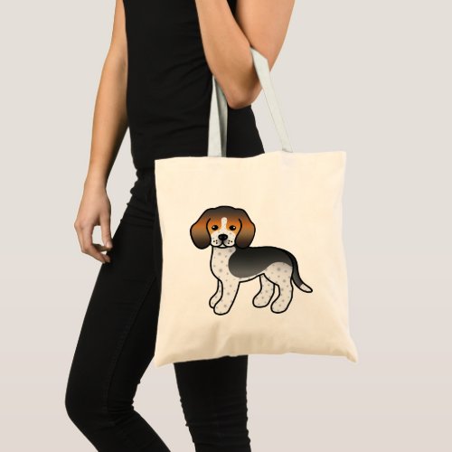 Blue Ticked Beagle Cute Cartoon Dog Tote Bag