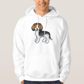 Blue Ticked Cute Cartoon Beagle Dog Hoodie