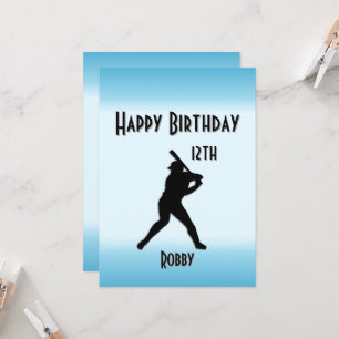Blue Ticket Baseball Birthday Party Invitation