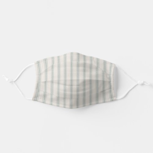 Blue Ticking Stripes Pattern Adult Cloth Face Mask