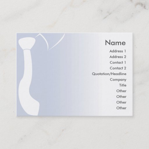 Customizable Blue Tie - Chubby Business Cards