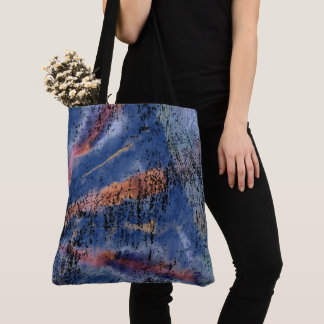 Blue Tie Die Crossbody Tote Bag