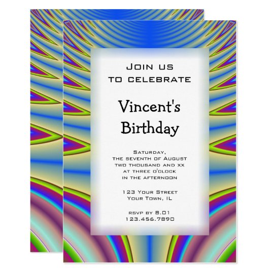 blue tie dye birthday party invitation zazzle com