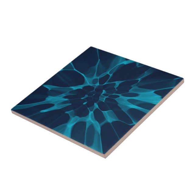 Blue Tie-dye Ceramic Tile (Side)
