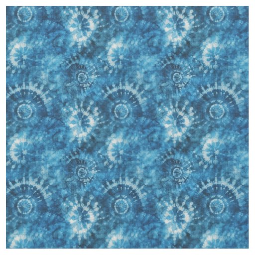 Blue tie-dye fabric