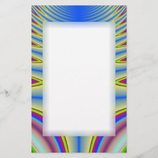 Blue Tie Dye Fractal Stationery