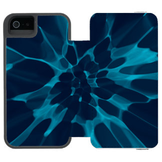 blue tie dye iPhone SE/5/5s wallet case