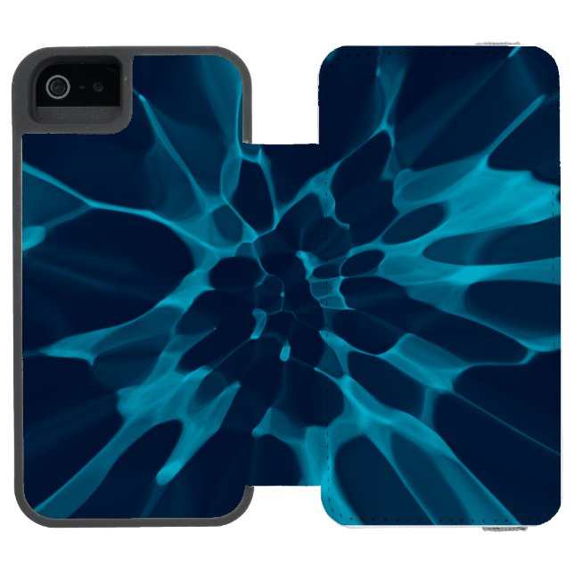 blue tie dye incipio iPhone wallet case (Folio Open)