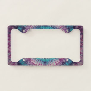 Blue Tie Dye License Plate Frame
