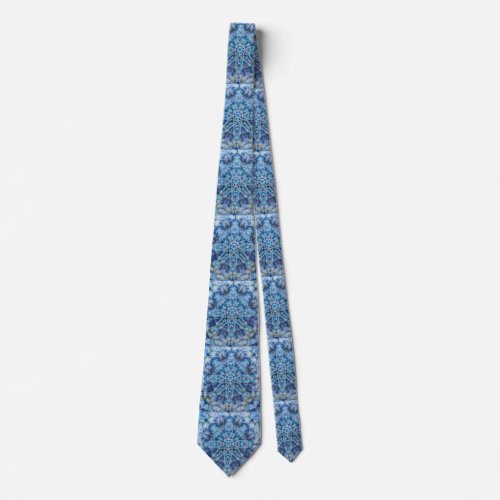 Blue Tie_Dye Mandala Neck Tie