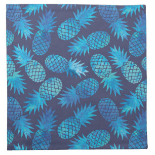 Blue Tie Dye Pineapples Napkin