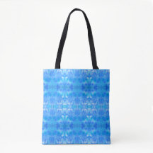 Blue Tie-Dye, (Version 2) Tote Bag with Liner