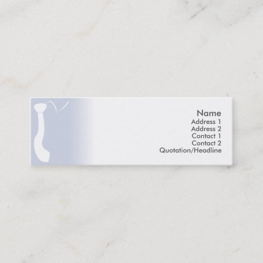 Customizable Blue Tie - Skinny Business Cards