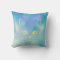 Blue Tiffany Mint Green Glass Cat Throw Pillow