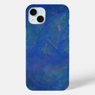 Blue Tiffany stone abstract art iPhone 15 Plus Case