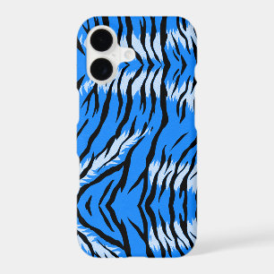 Blue Tiger Animal Skin Pattern Design iPhone 17 Case