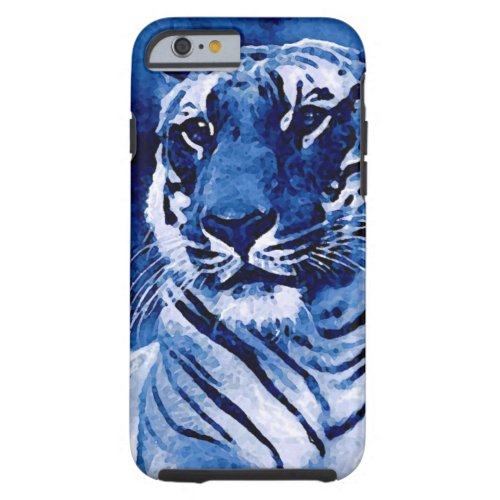 Blue Tiger Artwork Tough iPhone 6 Case