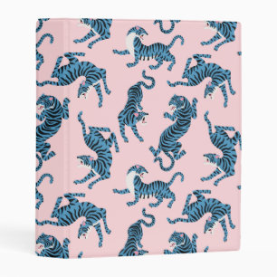 Blue Tiger Asian Pattern Mini Binder