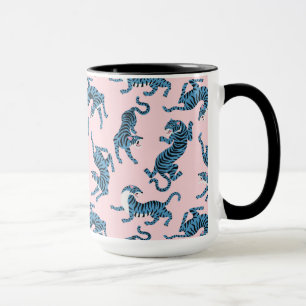 Blue Tiger Asian Pattern Mug