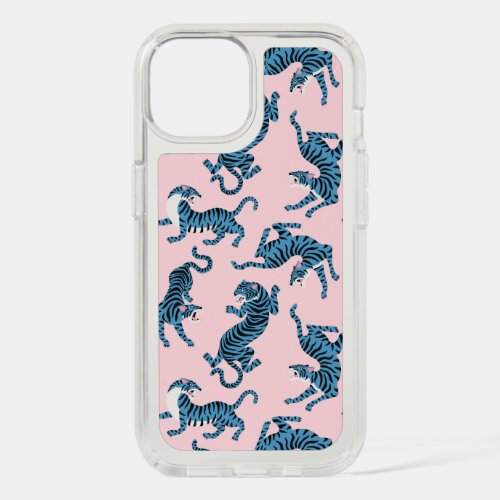 Blue Tiger Asian Pattern iPhone 15 Case