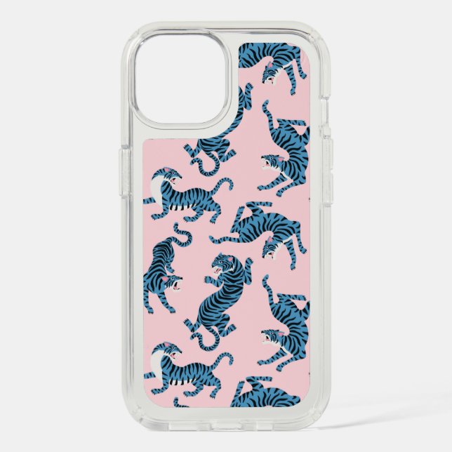 Blue Tiger Asian Pattern Speck iPhone Case (Front)