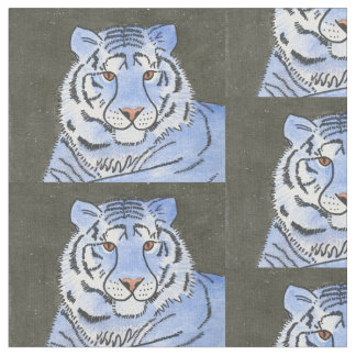 Blue Tiger Fabric